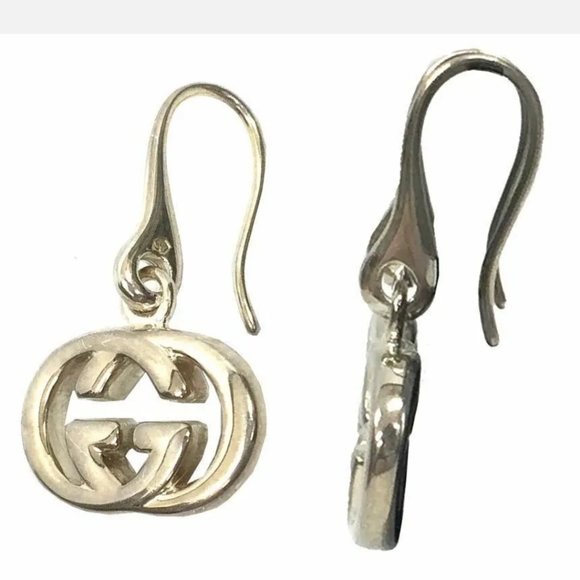 PAIR OF GUCCI DOUBLE G STATEMENT EARRINGS 925 sterling silver - Picture 5 of 14